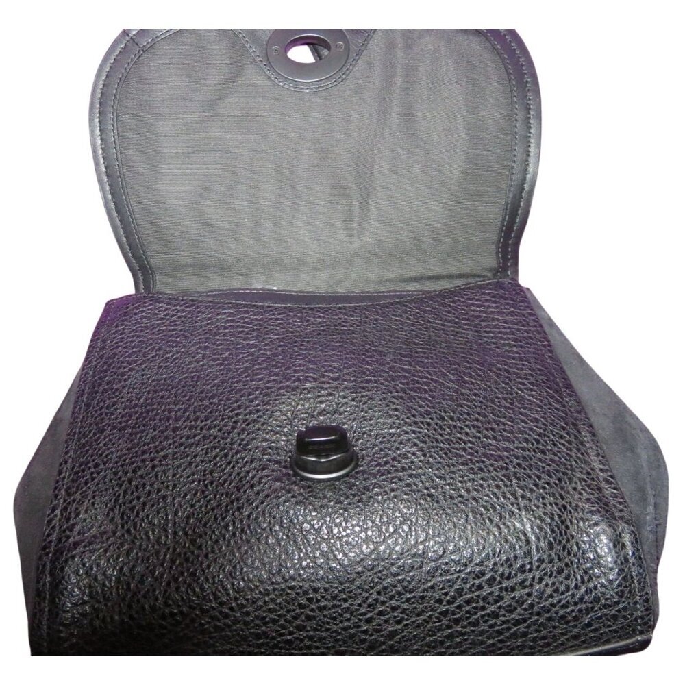 COACH Faye Black Refined Calf leather buffalo embossed leather & suede satchel - Picture 6 of 14
